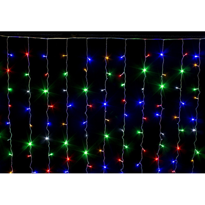 Гирлянда-Штора 200 LED-8023-2, 220V. р-р:1,8*1,8м, цветн.