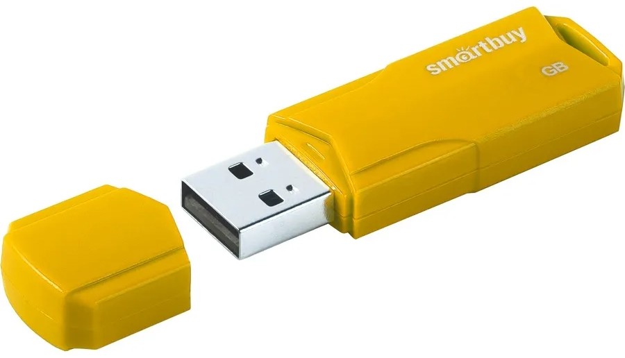 USB2.0 FlashDrives64 Gb Smart Buy  CLUE Yellow (SB64GBCLU-Y)