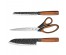 Набор ножей LARA LR05-12, 3 предмета, нож сантоку, нож универсальный , ножницы, 3CR14