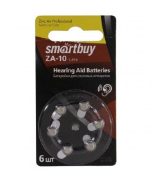Батарейка для слуховых аппаратов Smartbuy A10-6B (60/3000) (SBZA-A10-6B)Батарейки оптом