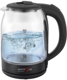 Чайник MAXTRONIC MAX-405 стекл, чёрн (1,8 кВт, 1,8 л) (12/уп)ирске. Отгрузка в Саха-якутия, Якутск, Кызыл, Улан-Уде, Иркутск, Владивосток, Комсомольск-на-Амуре.