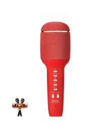 Микрофон WSTER WS-900 Красный, для караоке беспроводной (Bluetooth, динамики, USB/microSD)ада. Большой каталог микрофонов для караоке RITMIX, Defender оптом с доставкой по Дальнему Востоку.