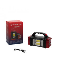 Фонарь Ultra Flash 38101 (фонарь акк. черн./малин., 40LED+2COB, 4 реж., Type-C, PowerBank, пласту Востоку. Большой каталог фонари Ultra Flash оптом по низкой цене с доставкой по Дальнему Востоку.