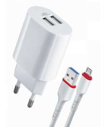 сет/адаптер UPС-22 - 2 порт USB, 5V/2.1A кабель micro-USB DEFENDER
