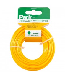 Леска нейлон  для триммеров Park 3,0мм 15м круг (желт.,крас.,синий)