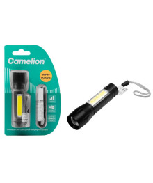Фонарь Camelion LED 29360 (фонарь акк. 3,7В, черный, XPE + COB LED, 3 Вт, 3 реж., Type - C, блисари Camelion оптом. Большой каталог фонарей Camelion оптом по низкой цене со склада в Новосибирске.