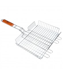 Решетка - гриль GRILLBOOM хром., 32х27х6см  12шт/упМангал оптом со склада в Новосибирске. Большой каталог посуды для пикника оптом по низкой цене