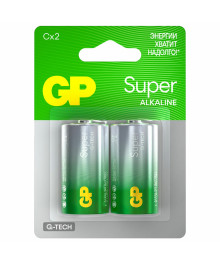 Бат LR14 GP Super G-Tech 2 шт в блистере (GP 14AA21-2CRSBC2 20/160)Батарейки оптом