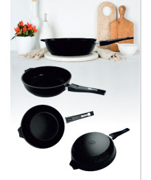Мечта Сотейник литой 26см Гранит Brown с несъем. ручкой 263806 (10)Соковородки  Мечта оптом, казаны