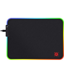 Коврик для мыши DEFENDER игровой Black L Light 350*300*4мм,RGB ткань+резинаоптом. Коврики для мышек оптом с доставкой по Дальнему Востоку. Большой каталог ковриков для мышек.