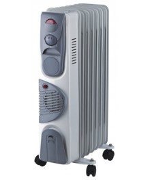 маслянный радиатор Oasis BB-15T (1,5 кВ, 7секц, + тепловентилятор)лянные обогреватели, тепловентиляторы оптом в Новосибирске, доставка в регионы. Сушилки для обуви.