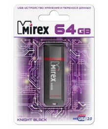 USB2.0 FlashDrives 64 Gb Mirex KNIGHT BLACKовокузнецк, Горно-Алтайск. Большой каталог флэш карт оптом по низкой цене со склада в Новосибирске.