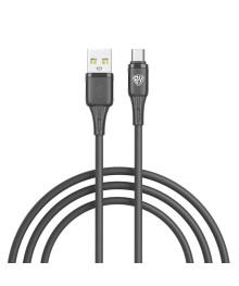 Кабель USB - TYPE C  BY Twist, 36Вт, 1 м, 3A, гибкий силикон, черныйВостоку. Адаптер Rolsen оптом по низкой цене. Качественные адаптеры оптом со склада в Новосибирске.