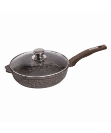 Мечта Сковорода литая 22см АП Premium Mokko не с/руч стекл крышк арт с22902 (5)Соковородки Мечта оптом, казаны
