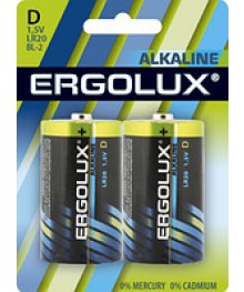 Бат LR20          Ergolux ВL-2 (12уп)Батарейки оптом