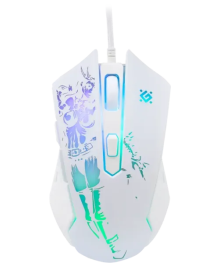 Мышь Defender провод игр Sin'Sister GM-933бел ,6 кн, 800-7200 dpi,1,5м+коверм с доставкой по гг Новосибирск, Кемерово, Новокузнецк, Ленинск-Кузнецк, Барнаул, Горно-Алтайск, Би