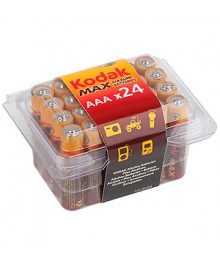 Бат LR3            Kodak MAX BP-24BL  plastic box (24шт)Батарейки оптом