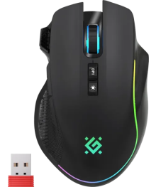Мышь Defender беспр игр.Immortal GM-421 черн, 8D, 10000 dpi,3в1,400mAh,RGBм с доставкой по гг Новосибирск, Кемерово, Новокузнецк, Ленинск-Кузнецк, Барнаул, Горно-Алтайск, Би