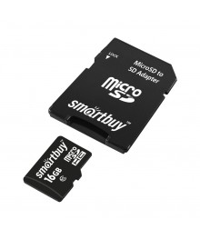 Пам.MicroSDHC,16Gb Smart Buy (Сlass 10) LE c адаптеромужаем в Красноярск, Иркутск, Якутск, Кызыл, Улан-Уде, Хабаровск, Владивосток, Комсомольск-на-Амуре.