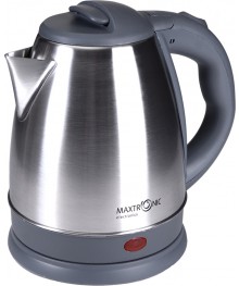Чайник MAXTRONIC MAX-306 нерж + серый (1,8кВт, 1,8л, мет корпус, скрытый нагр элемент) 16/упсомольск-на-Амуре. Большой каталог металлических чайников Казбек, Василиса, Delta, Galaxy, Irit, М