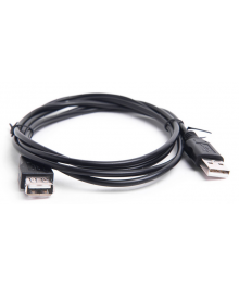 Кабель USB A (штекер) - USB A (штекер) 1,5 метра  чёрный НеткоВостоку. Адаптер Rolsen оптом по низкой цене. Качественные адаптеры оптом со склада в Новосибирске.