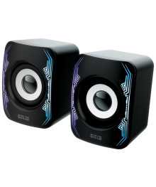 Колонки  Активные Qumo GRID AS009, 10 ВТ, 2,0, объемн звуч, RGB подсветка, USB+Jack 3,5мм