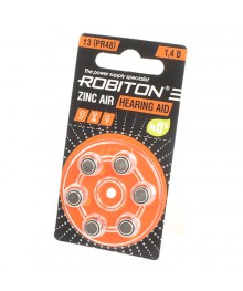 Бат ZA 13 ROBITON HEARING AID R-ZA13-BL6 13 PR48 DA13 V13A (для слух аппар,BL-6, 1.4V,уп. 60шт)