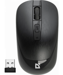 Мышь Defender беспр,Wave MМ-995 черный,4D,800-1600dpi бесшумн