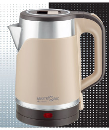 Чайник MAXTRONIC MAX-508 беж, нерж (2л, двойн стенки, колба нерж, диск 1,5кВт) 12/упибирске. Чайник двухслойный оптом - Василиса, Delta, Казбек, Galaxy, Supra, Irit, Магнит. Доставка