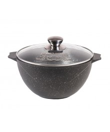 Мечта Казан для плова литой 5л АП Гранит Black со ст крышкой арт 55802 (4)Соковородки  Мечта оптом, казаны