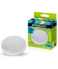 Эл. лампа светодиодная Ergolux LED-GX53-12W-GX53-4K (12Вт GX53 4500K 180-240В, аналог  Вт)нецк, Ленинск-Кузнецк, Барнаул, Горно-Алтайск, Бийск и др. Большой каталог светодиодных ламп оптом.
