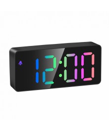 Часы настольные  OT-CLT09 Чёрные RGB дисплей (будильник, температура, дата, пит от USB)стоку. Большой каталог будильников оптом со склада в Новосибирске. Будильники оптом по низкой цене.