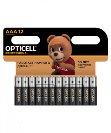 Бат LR3            Opticell BP-12 ( 12/144шт)Батарейки оптом