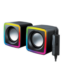 Колонки Активные Qumo GLOW AS014, 10 ВТ, объемное звучание, RGB подсветка, USB+Jack 3,5ммпо низкой цене. Колонки Defender оптом с доставкой по Дальнему Востоку. Качетсвенные колонки оптом.