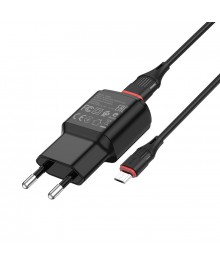 Блок пит USB сетевой BOROFONE BA48A Чёрный (5B, 2100mA, + кабель Micro USB)USB Блоки питания, зарядки оптом с доставкой по России.