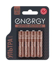 Бат LR3            Energy Ultra LR03/4B (ААА)