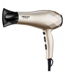 Фен DELTA LUX DL-0941 : ТУРМАЛИНОВАЯ ИОНИЗАЦИЯ, 2400Вт, золотой с черным (Россия)(12)Фены оптом Новосибирск