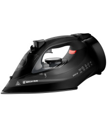 Утюг BRAYER 4015BR, 2400 Вт, керамич, пар 140 г/мин, антикапля, беспровод, 300 мл, верт отпарив.