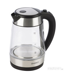 Чайник ENERGY E-254 (1.7л)  стекло, пластик цвет черный