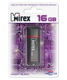 USB2.0 FlashDrives 16Gb Mirex KNIGHT BLACKовокузнецк, Горно-Алтайск. Большой каталог флэш карт оптом по низкой цене со склада в Новосибирске.