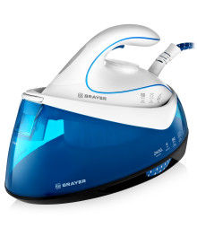 Паровая станция BRAYER 4150BR , 2400 Вт, керамич, антикапля, давление 4 бар, 1,5 л, верт отпарив.