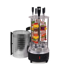 Электрошашлычница BQ BBQ1000 Черн-Сталь (1000Вт, 5 шампур, до 1кг мяса, авт вращение, защитн кожух)льнему Востоку. Тостеры оптом с доставкой со склада в Новосибирске. Выгодная цена, большой каталог.