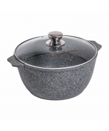 Мечта Кастрюля литая 8л АП Premium Grey со стекл крышкой арт 48901 (3)Соковородки  Мечта оптом, казаны