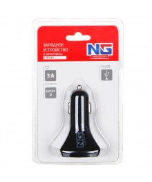 Переходник авто прикуривателя NG (3*USB, 3A, 12/24В, пластик) с доставкой по Дальнему Востоку. Большой каталог авторазветвителей оптом со склада в Новосибирске.