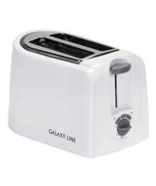 Тостер Galaxy LINE GL 2906 белый (850Вт, теплооизоляц корпус, съмный поддон) 6/уп