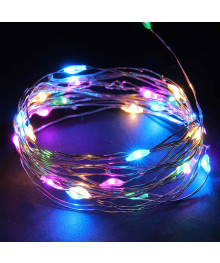 Эл.гирл. СНОУ БУМ нить росы 3м, 30LED, мульти, пост.свечение, провол. серебр. цвет, 2xCR2032ке. Доставка Барнаул, Кемерово, Томск, Новокузнецк, Горно-Алтайск, Междуреченск, Ленинск-Кузнецкий.