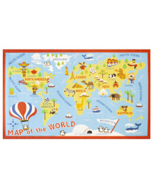 Коврик SUNSTEP интерьерный 80х133 см "World map"шой каталог ковриков оптом со склада в Новосибирске. Коврики оптом с доставкой по Дальнему Востоку.