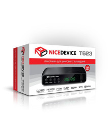Цифровая TV приставка (DVB-T2) NICEDEVICE T623 (дисп, кнопки, FM, T2/C, AC3, IPTV)Цифровая TV приставка оптом. Большой каталог Цифровых TV приставок оптом со склада в Новосибирске.