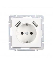 Нептун Розетка с заземлением и 2-мя USB 16А белая (SBE-05w-16-S1-USB)оптом с доставкой по Дальнему Востоку. Большой каталог розеток оптом по низкой цене. Розетки оптом.