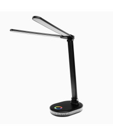 Светильник настол.Ultraflash UF-807 C02 черный (Led, 10Вт, ССТ, диммируемый, RGB подсветка)том со склада в Новосибирске. Большой каталог настольных светильниковCamelion оптом по низкой цене.